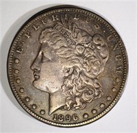 1896-S MORGAN DOLLAR, XF SEMI-KEY