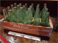 Wood Coca-Cola Crate Full of Bottles