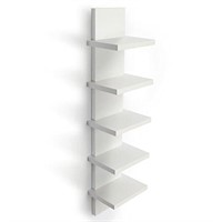 Bloddream 5 Tier Wall Shelves White, Vertical