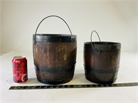 2pcs vintage barrel buckets
