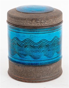 Kahler Keramik Danish Modern Blue Ware "Wave" Box