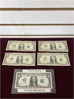 4 - 1977  one Dollar Bills