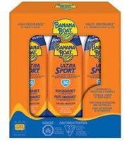 3-Pk Banana Boat Ultra Sport Sunscreen Spray SPF