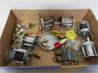 6 Bait Casting Reels, Selection of Lures