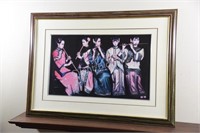 Large Tibet Women - Musical Framed  Print