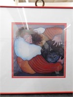 "Mrs. Nelson's Cat" Framed Print