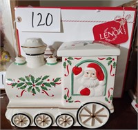 Lenox Christmas Train Coookie Jar, NIB