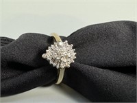 10K Gold Ring With Diamonds 1.7 dwt
