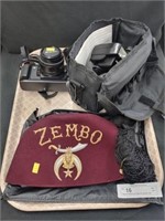 Nikon Camera w/ Flash & Zembo Hat