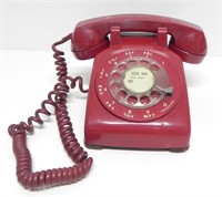 RED WESTERN ELECTRIC DIAL TELEPHONE