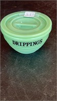 Jadeite Drippings Jar with Lid