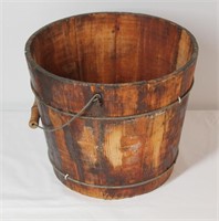Antique Wood Water Bucket