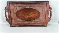 24in Excellent Walnut Inlayed Tray