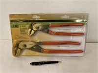 2 Pc New Pittsburgh V-Jaw Groove Joint Pliers
