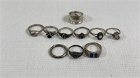 10 Ladies.925 Silver Rings
