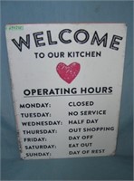 Welcome to our Kitchen style advertising sign