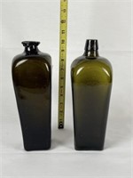 2 Colored Case Gin Bottles