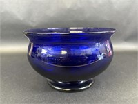 Hadeland Scandinavian Cobalt Crystal Bowl