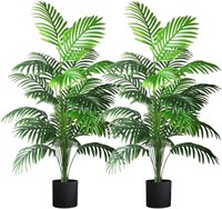 4ft 2pcs Large Artificial Plants Fake Palm Tree