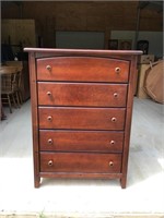 Cherry Chest of Drawers with 5 Drawers 36W x 18D