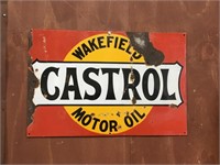Original Wakefield Castrol enamel sign British