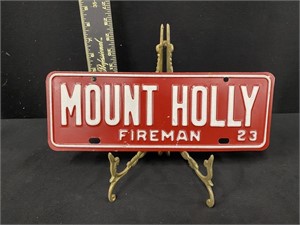 Mount Holly, NC Firefighter City License Plate