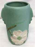 Light green glaze Weller pottery vase, 7 inches
