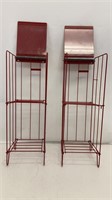 2 Display Racks Metal Red