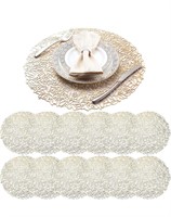 ($34) Round Placemats for Table, 12 PCS