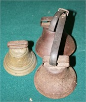 Three (3) Brass Cast Cow Bells