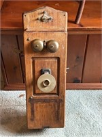 Antique Kellogg Wooden Wall Phone