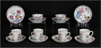 14 Pieces Chinese Porcelain Cups & Saucers