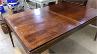 MID CENTURY DINING TABLE W/ 3 LEAVES & EXTRA LEGS