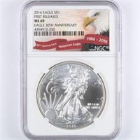 2016 Silver Eagle NGC MS69