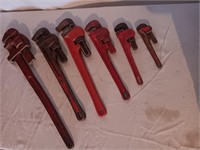 (6) Heavy Duty Pipe Wrenches