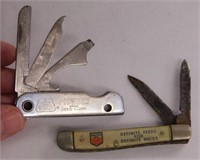 3 advertising pocket knives: Pioneer Seeds -