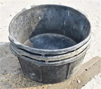 3 Rubber Feed Tubs, Loc: *C