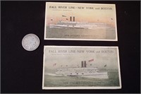 (2) Fall River Line Postal Envelopes Steamships