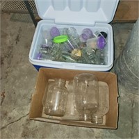 Canning & Other Jars & Rubbermaid Cooler