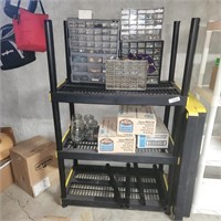 Black Plastic Shelving Unit - 5 shelves