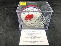 Miniature Buffalo O.J. Simpson Helmet Signed