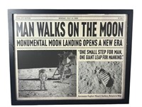 A Framed Man Walks On The Moon Print