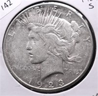 1923 S PEACE DOLLAR VF