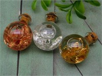 GOLD SILVER AND COPPER FLAKES IN BOTTLES