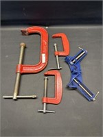 3 C clamps & Corner clamp 6" & 2 - 3"