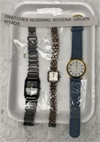 3 watches working novena gruen wyada