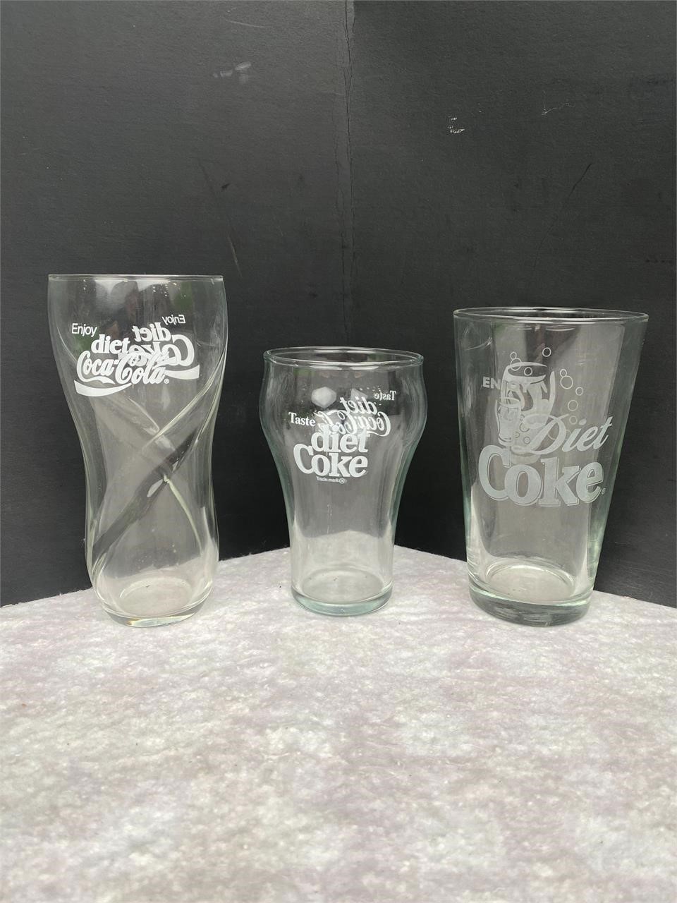 Vtg Coca-Cola DIET COKE Advertising Glasses