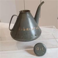 Vintage GEM Tin Oil Can with Spout