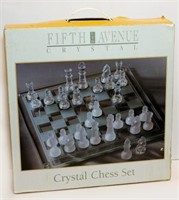Fifth Avenue Glass Chess Set in Box