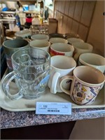 tray lot of mugs